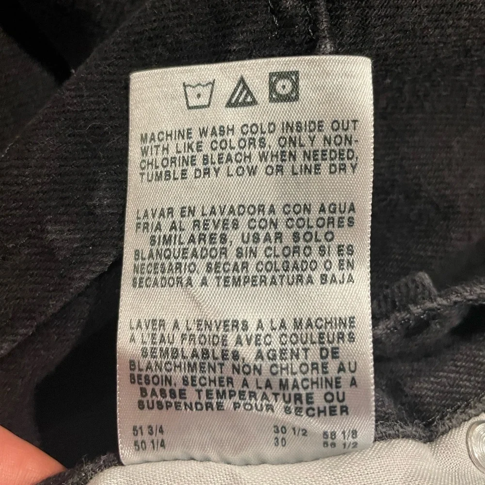 Wrangler Rugged Wear Black Denim Jeans Mens Size 50x30 100% Cotton - Picture 10 of 10